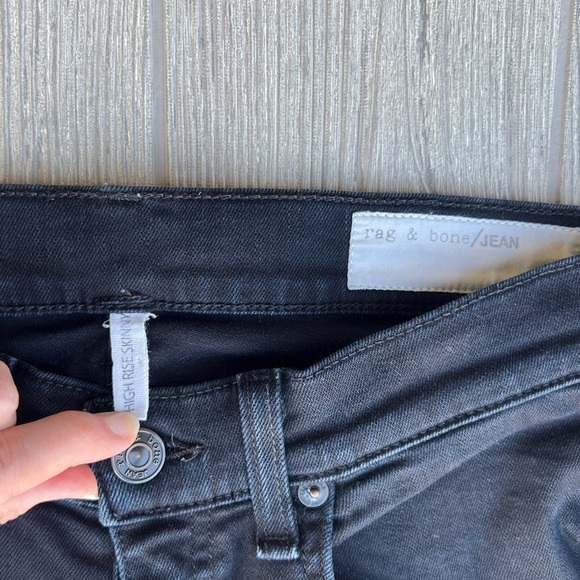 Rag & Bone High Rise Skinny Style W1513K520 Color Coal Size 27 - Picture 2 of 9